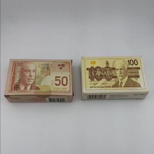 Canadian Currency Playing Cards Set
